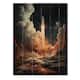 Designart "Rocketship Lunar Odyssey" Rocketship Print on Natural Pine